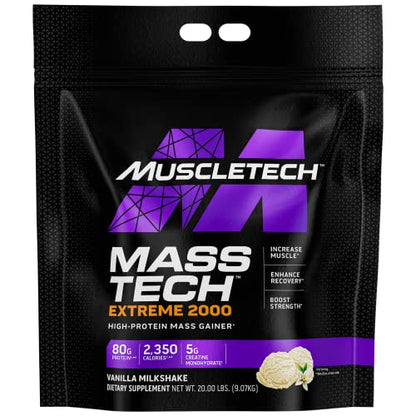 MuscleTech Mass Gainer Protein Powder, Mass-Tech Extreme 2000, Muscle Builder 