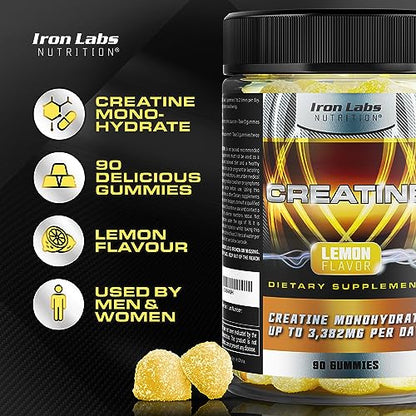 Iron Labs Nutrition Creatine for Men & Women (90 Gummies) - 3,382mg per Serving