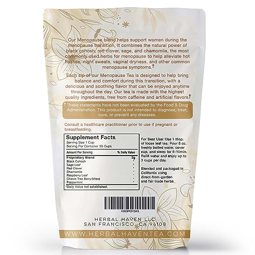 Menopause Tea for Cooling, Hormonal Balance, Relief from Hot Flashes, Night Sweats