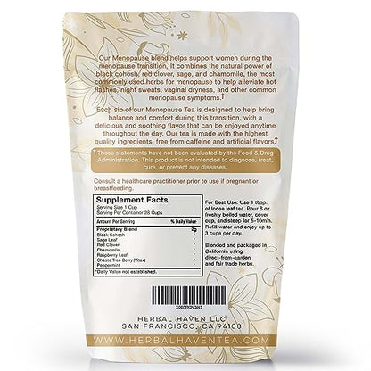Menopause Tea for Cooling, Hormonal Balance, Relief from Hot Flashes, Night Sweats