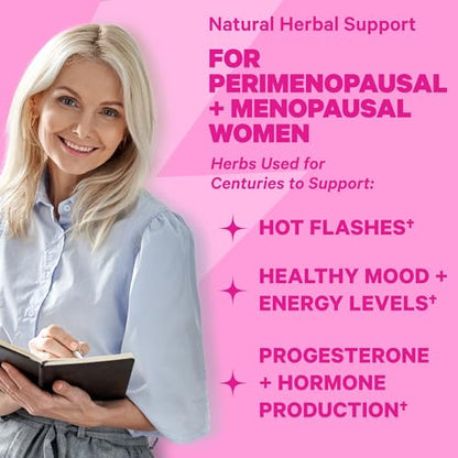Pink Stork Menopause Supplements for Women with Ashwagandha and Black Cohosh