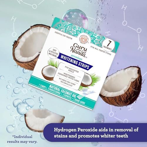 GuruNanda Whitening Duo – Hydroxyapatite Toothpaste & 7-Day Whitening Strips for a Brighter Smile & Stronger Teeth