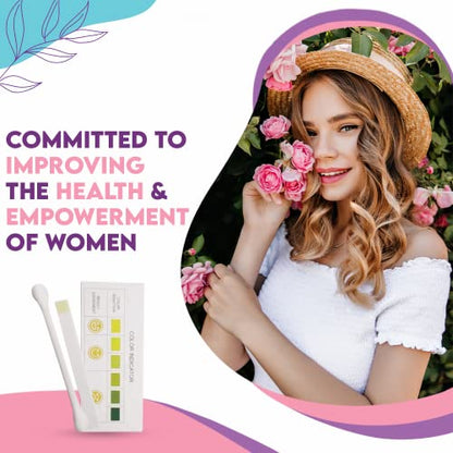 Ecoblossom Vaginal pH Test Strips for Women - Check pH Balance - Monitor Bacterial Vaginosis