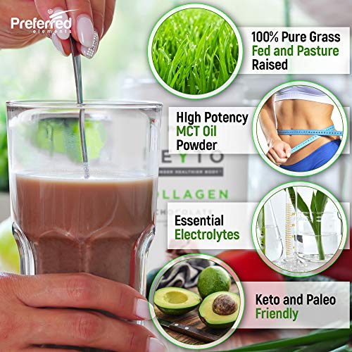 Keto Collagen Protein Powder with MCT Oil – Keto and Paleo Friendly Grass Fed