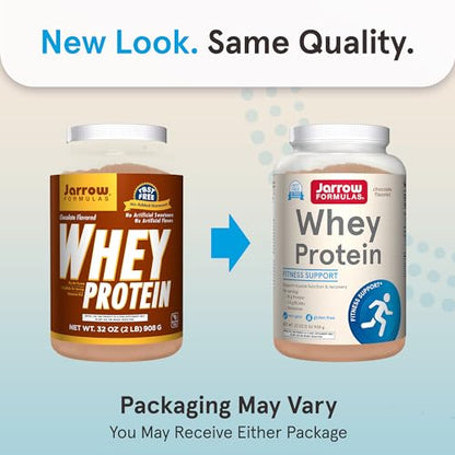 Jarrow Formulas Whey Protein With 18 g of Protein, 3.8 g of BCAAs, & Glutamine, Dietary