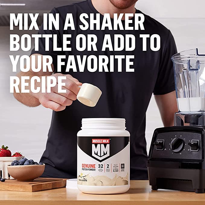 Muscle Milk Genuine Protein Powder, Cookies 'N Crème, 1.93 Pounds, 12 Servings