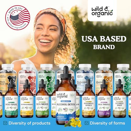 Wild & Organic Alcohol Detox Supplement - Liver Cleance & Repair Formula - Anti Alcohol