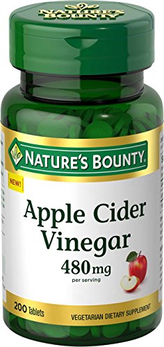 Nature's Bounty Apple Cider Vinegar 480mg Pills, Vegetarian Supplement Plant Based