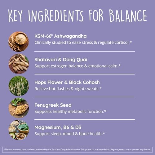 Happy Healthy Hippie PeriPeace Supplements for Women & Namastay Natural Sleep Aid for Adults