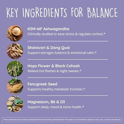 Happy Healthy Hippie PeriPeace Supplements for Women & Namastay Natural Sleep Aid for Adults