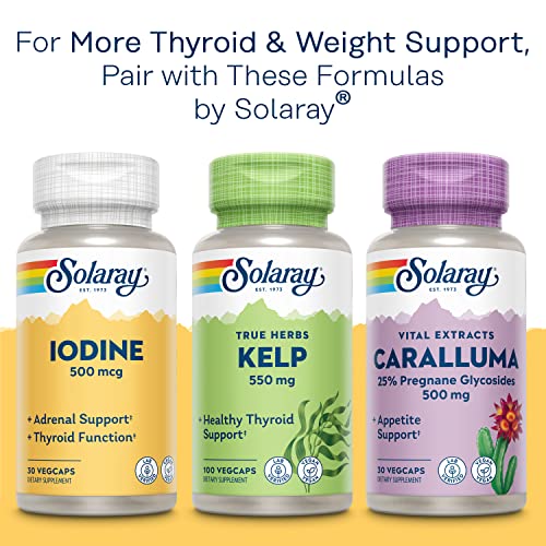 SOLARAY Bladderwrack Seaweed 580 mg Healthy Thyroid Balance and Weight Management