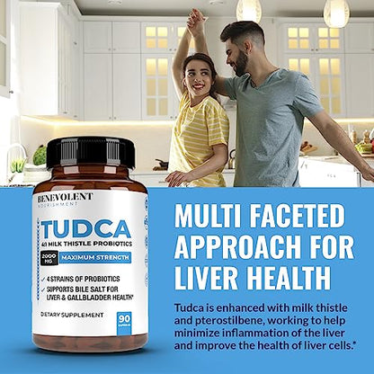 2000mg TUDCA Bile Salts Supplement Complex | Supports Liver Detox & Cleanse, Gallbladder