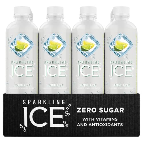 Sparkling Ice, Lemon Lime Sparkling Water, Zero Sugar Flavored Water, with Vitamins