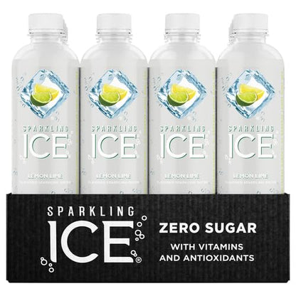 Sparkling Ice, Lemon Lime Sparkling Water, Zero Sugar Flavored Water, with Vitamins