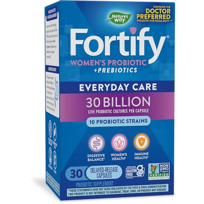 Nature's Way Fortify Probiotics for Women + Prebiotic, Digestive*, Immune*, and Vaginal