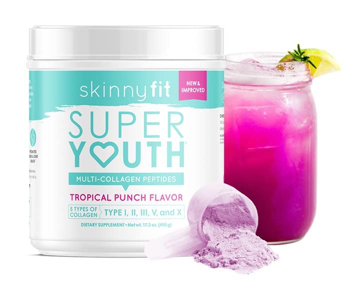 SkinnyFit Super Youth Tropical Punch Multi-Collagen Peptides Plus Apple Cider Vinegar