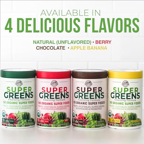 COUNTRY FARMS Super Greens Natural Flavor, 50 Organic Super Foods, USDA Organic
