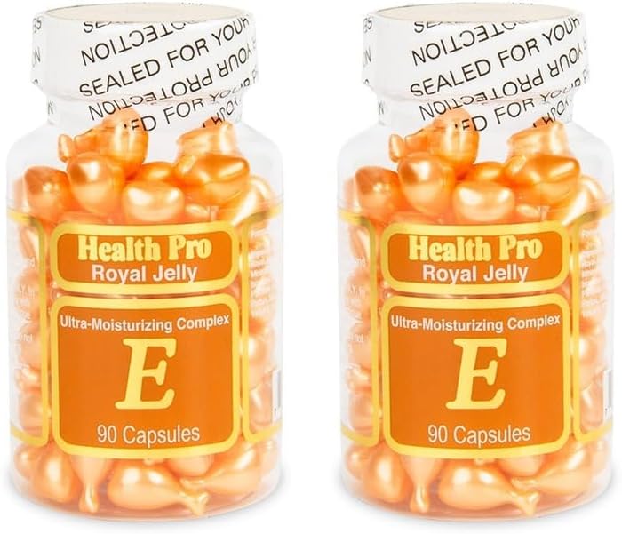 Vitamin E Topical Skin Oil Capsules, Royal Jelly, 2-Pack