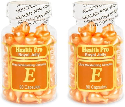 Vitamin E Topical Skin Oil Capsules, Royal Jelly, 2-Pack