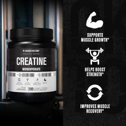 Jacked Factory Creatine Monohydrate Powder 1000g - Creatine Supplement for Muscle