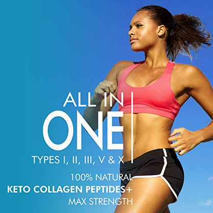 Slim Heat Multi Collagen Complex - Type I, II, III, V, X - Healthy Hair, Nails and Joints