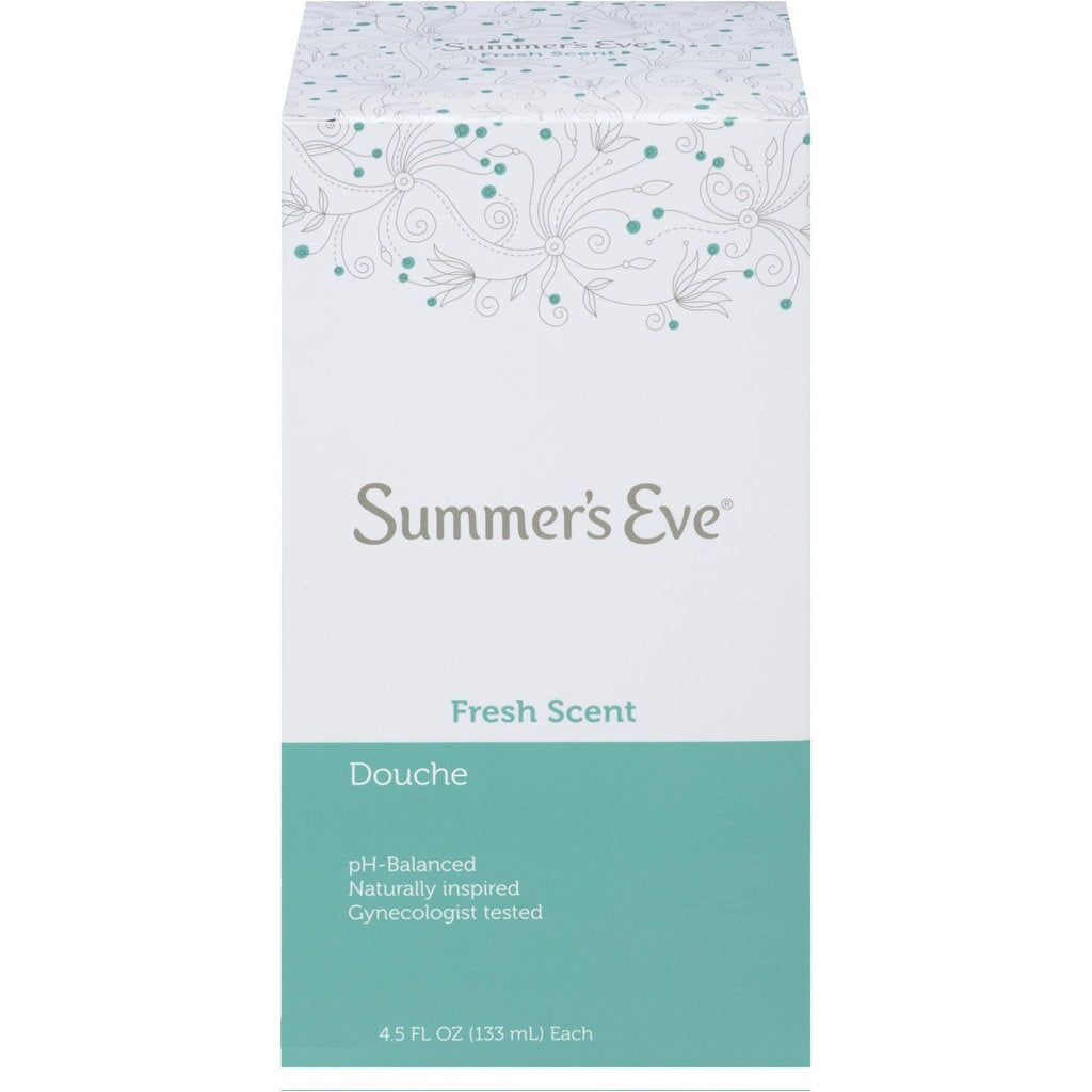 (Pack of 4 Bottles) Summer's Eve Fresh Scent Douche Vinegar & Water, Feminine Wash, 4.5oz Bottles