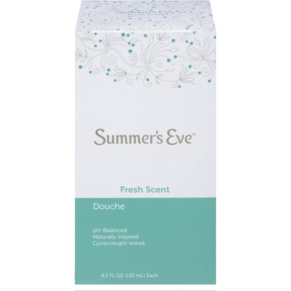 (Pack of 4 Bottles) Summer's Eve Fresh Scent Douche Vinegar & Water, Feminine Wash, 4.5oz Bottles