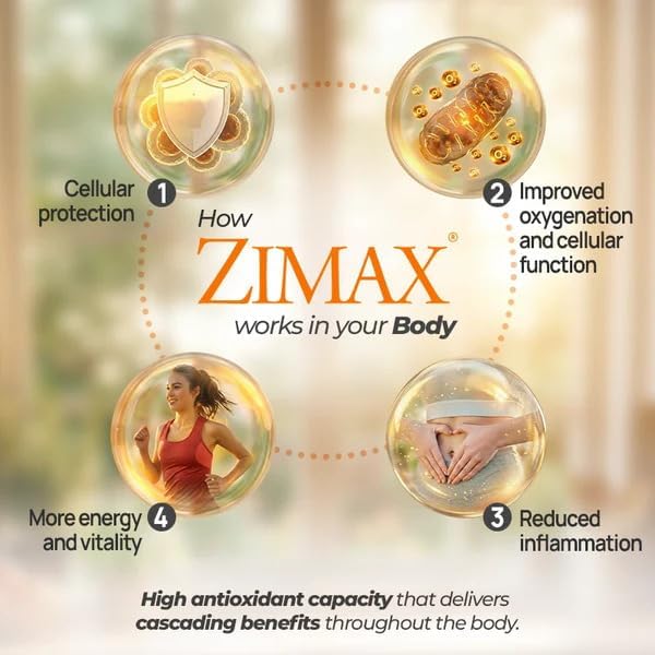 ZIMAX Super ANTIOXIDANT - 100% Natural - High Absorption Curcumin, Rosemary Extract, Grape Seed Extract, Olive Leaf Extract ORAC 3,451,770 (Canister) 90 Grams (1-Pack)