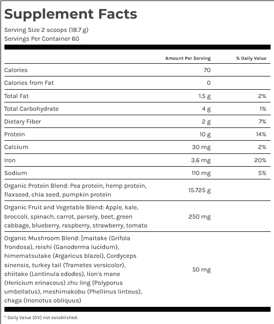 Dr. Fuhrman Pro-Boost Superfood Powder, Certified Organic, with Pea and Hemp Protein