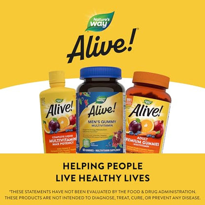 Nature's Way Alive! Men's Daily Gummy Multivitamin, Supports Energy Metabolism
