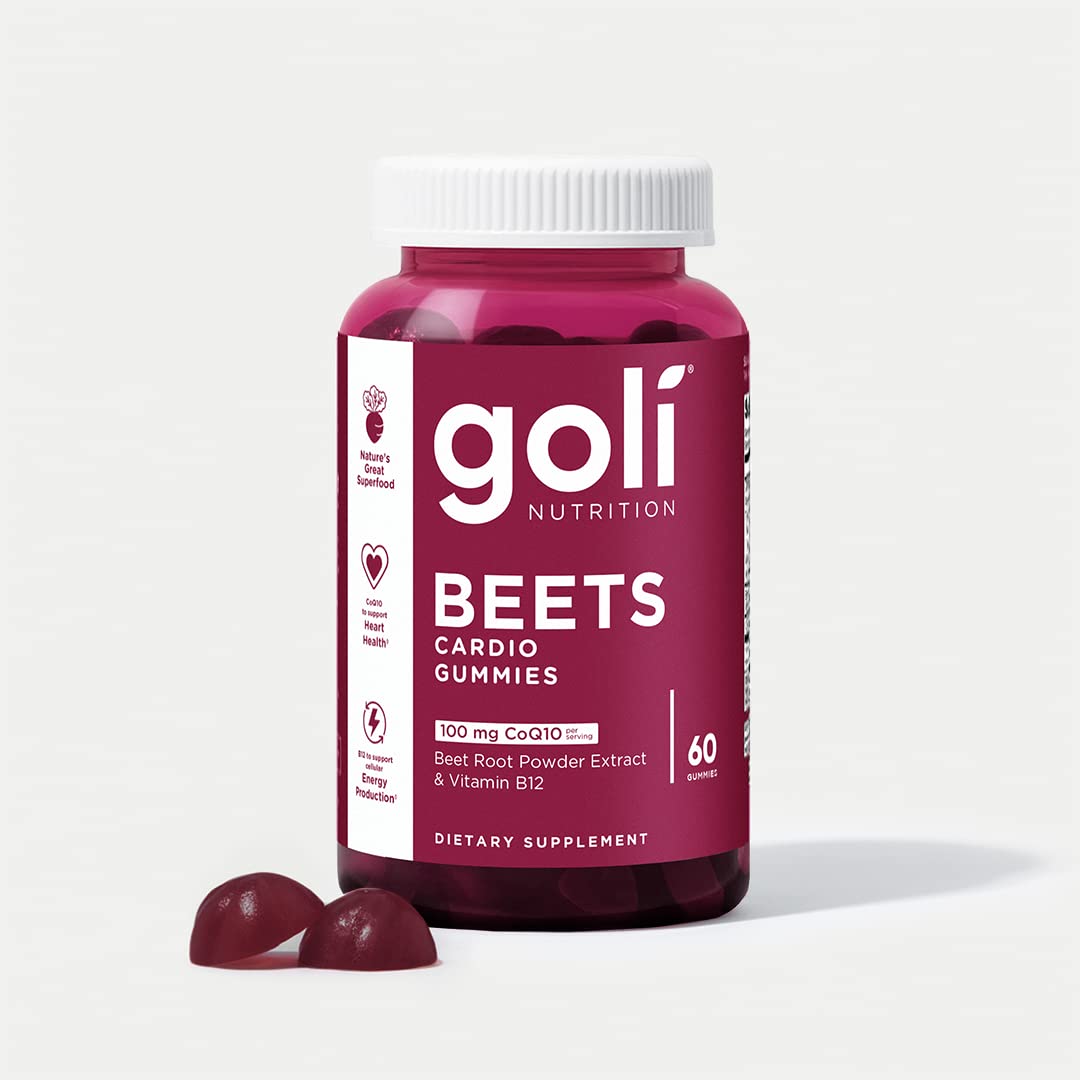 Goli Nutritional Supplement, Beets Cardio Gummy - 60 Count - CoQ10 & Beet Root Extract 