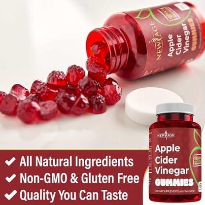 NEW AGE Apple Cider Vinegar Gummies 2-Pack - 120 Count - Immunity & Detox