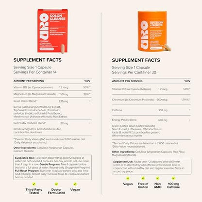 O Positiv URO Gut Reset Bundle – Metabolism + Colon Cleanse