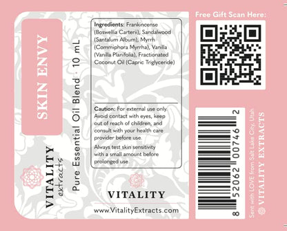 Skin Envy - Face Moisturizer Serum (by Vitality Extracts) Coconut Oil, Collagen, Vitamin E, Vegan