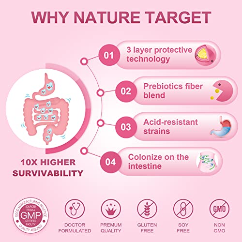 Probiotics-for-Women, Probiotics and Prebiotics, Cranberry and D-Mannose, 50-Billion