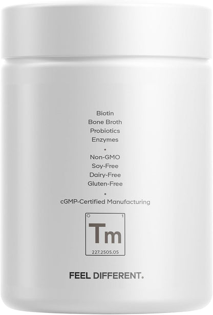 Codeage Teen Multivitamin+ Platinum Supplement - Vitamins A, C, D3, E, B6, B12, Minerals, Probiotics, Citicoline, Collagen, Bone Broth, Folate, Biotin, Lutein, Zeaxanthin - Non-GMO - 60 Capsules