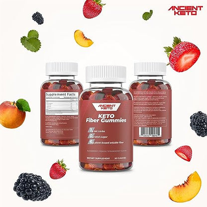 Sugar Free Keto Fiber Gummies for Adults | Keto Vitamin Supplement