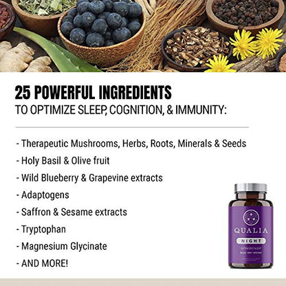 Qualia Night Sleep Aid | Non-Habit Forming | Science-Backed Supplement for Deep Refresh