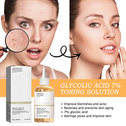 Glycolic Acid 7% Toner,Glycolic Sour 7% Toning,Exfoliate,and Rejuvenate Your Skin