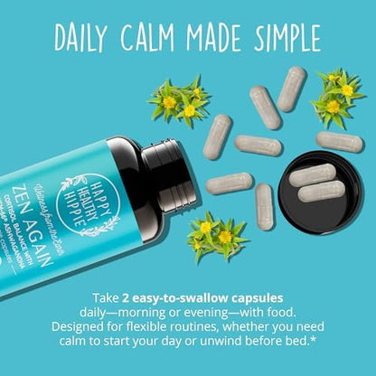 Happy Healthy Hippie Zen Again Cortisol Manager & Joy-Filled Mood Support Supplement
