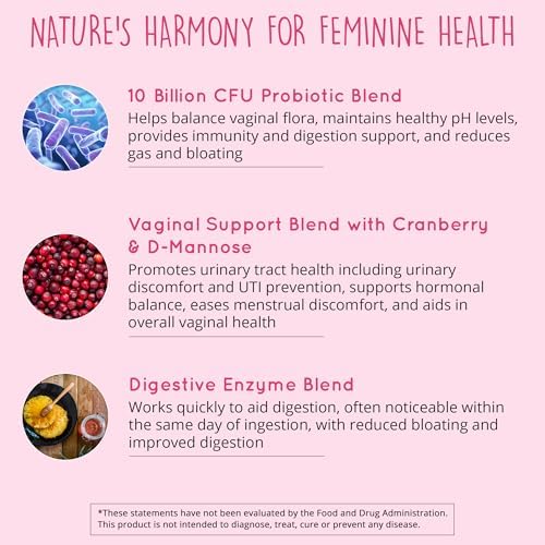 Vaginal Probiotics for Women & Organic Maca Root Capsules