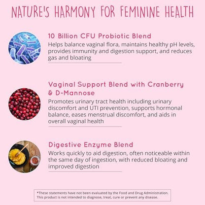 Vaginal Probiotics for Women & Organic Maca Root Capsules