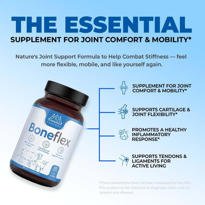Lonvera Boneflex Glucosamine Chondroitin MSM Turmeric Joint Support Supplement with Grass Fed Bone Marrow and Collagen - Joint Supplements for Men and Women, 60 Capsules