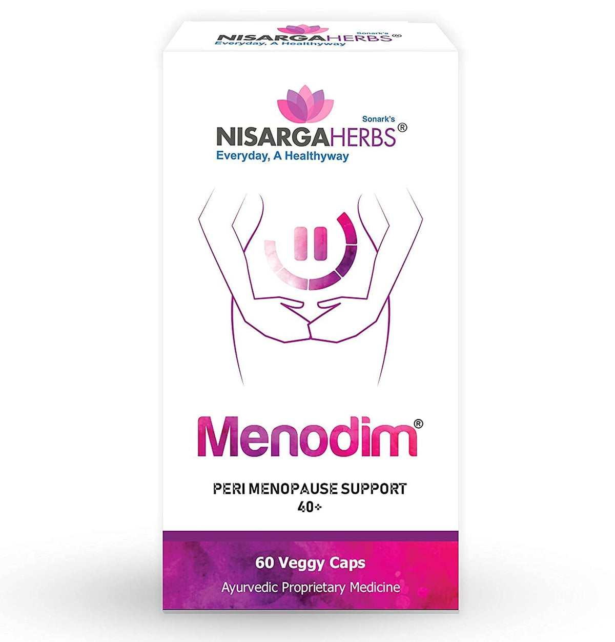 pub Nisarga Herbs Menodim, for Pre-Menopause Relief, Fatigue & Functional Imbalance Support