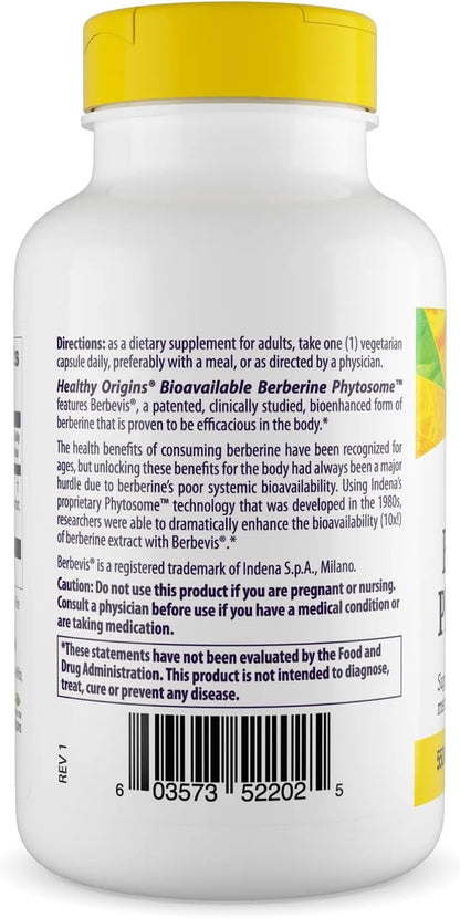 Healthy Origins Berberine Phytosome 550 mg, 120 Veggie Caps