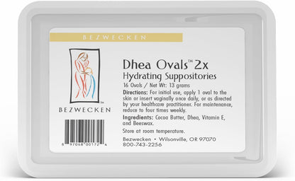 Bezwecken – DHEA Ovals 2X – 16 Ovals - Free of Estrogen - Same Trusted Formula - Professionally Formulated to Alleviate Vaginal Dryness in Menopausal Women