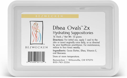 Bezwecken – DHEA Ovals 2X – 16 Ovals - Free of Estrogen - Same Trusted Formula - Professionally Formulated to Alleviate Vaginal Dryness in Menopausal Women