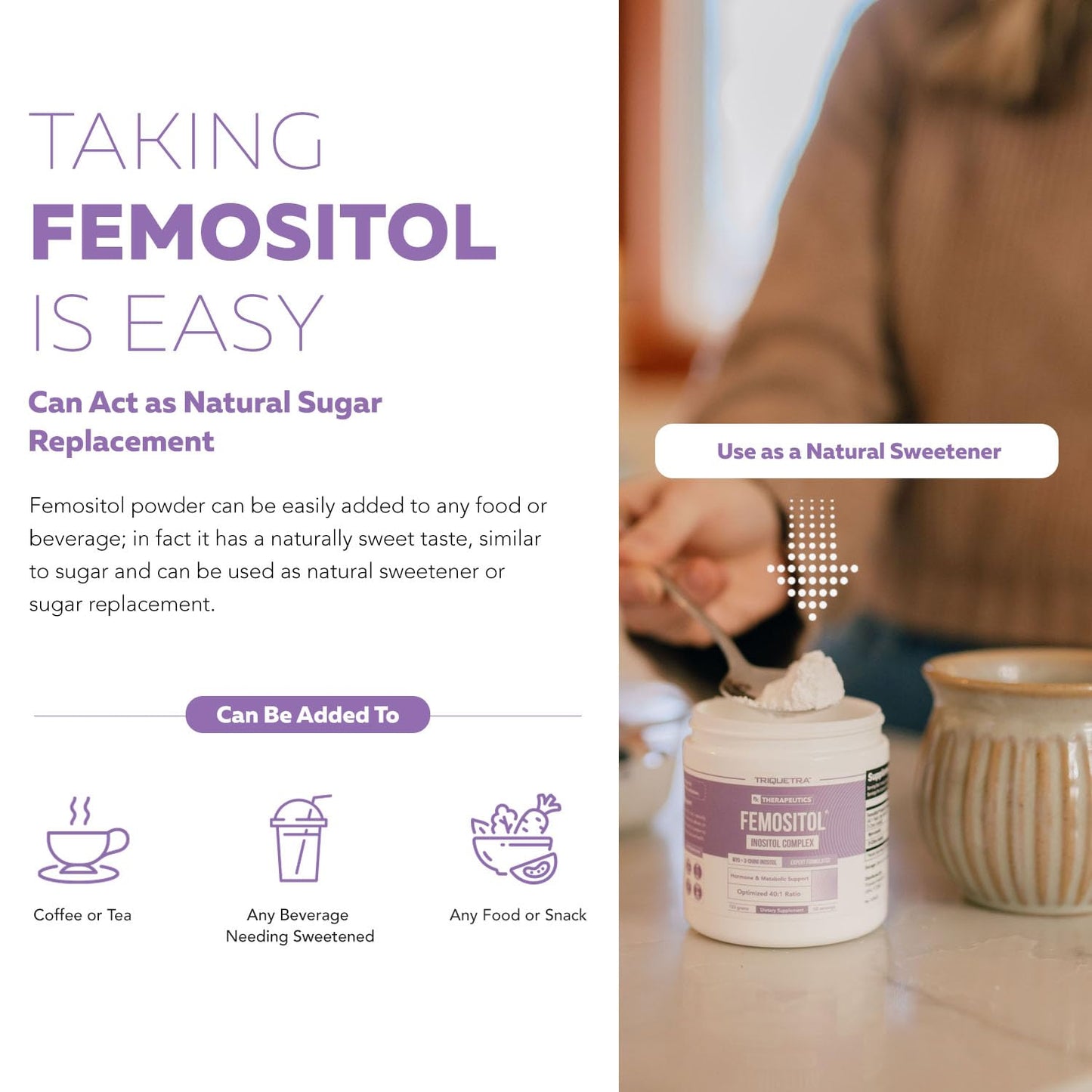 Femositol® Myo-Inositol & D-Chiro Inositol Complex Supplement - Clinically Validated 40:1 Ratio (Vitamin B8)| Hormonal Balance & Healthy Ovarian Function Support (90 Capsules – 30 Servings)