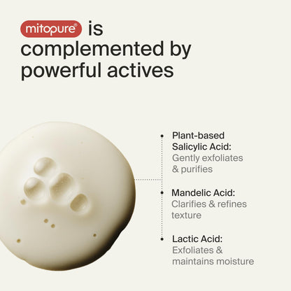 Timeline Mitopure™ Resurfacing Face Exfoliator- with Plant-Based Acids to Purify, Tone, Hydrate, Refine Texture & Unclog Pores - 3.38 Fl Oz