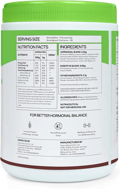 NACHT Plant Based HerBalance Menopause Relief Drink (with Black Cohosh, Lodh Bark & Licorice)